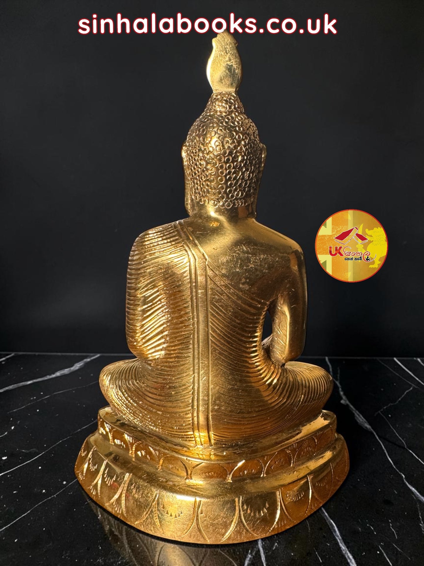 Handcrafted Solid Brass Buddha Statue – Made in Sri Lanka | Traditional Buddhist Home & Temple Décor