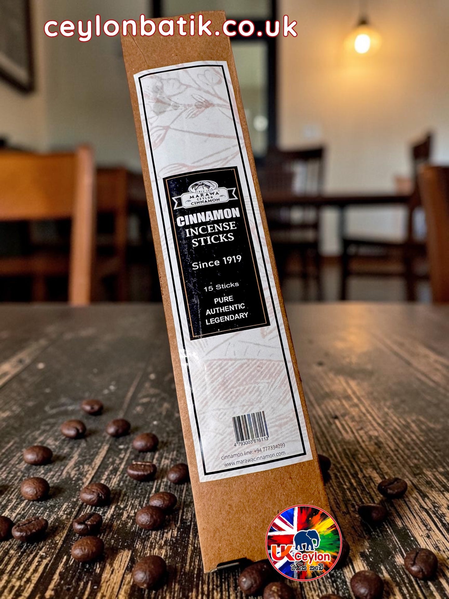 Ceylon Cinnamon Incense Sticks – Handcrafted in Sri Lanka | Warm & Natural Home Fragrance