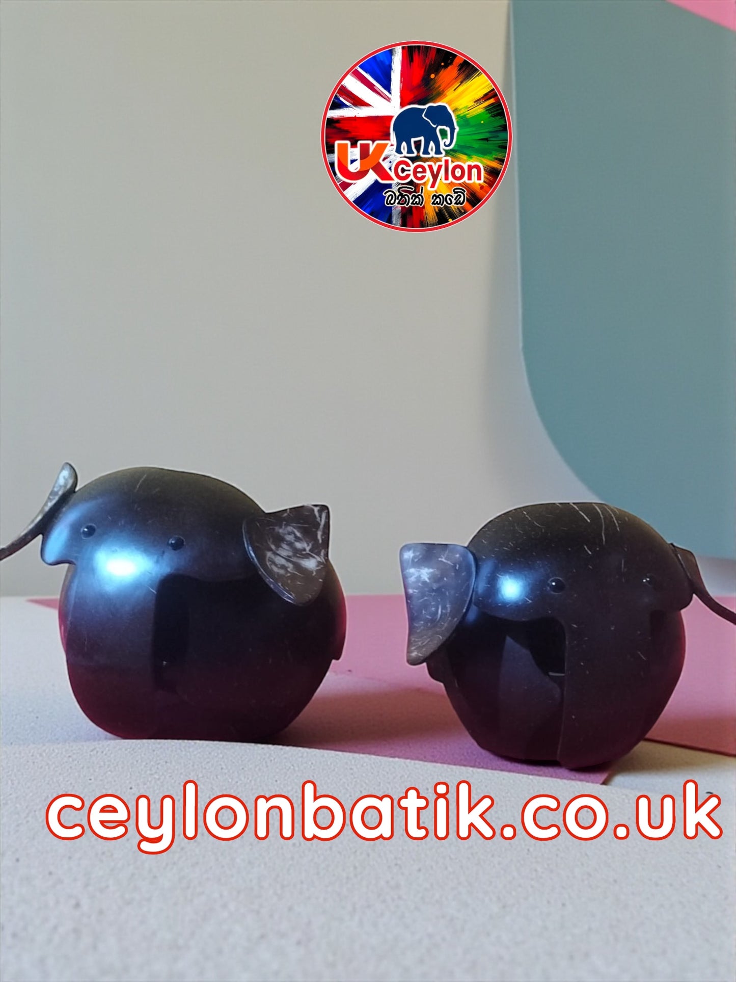 CocoNod Artisan Elephant Décor | ඔලුව හොල්ලන අලි පැටව – පොල්කටු වලින් සාදන ලද