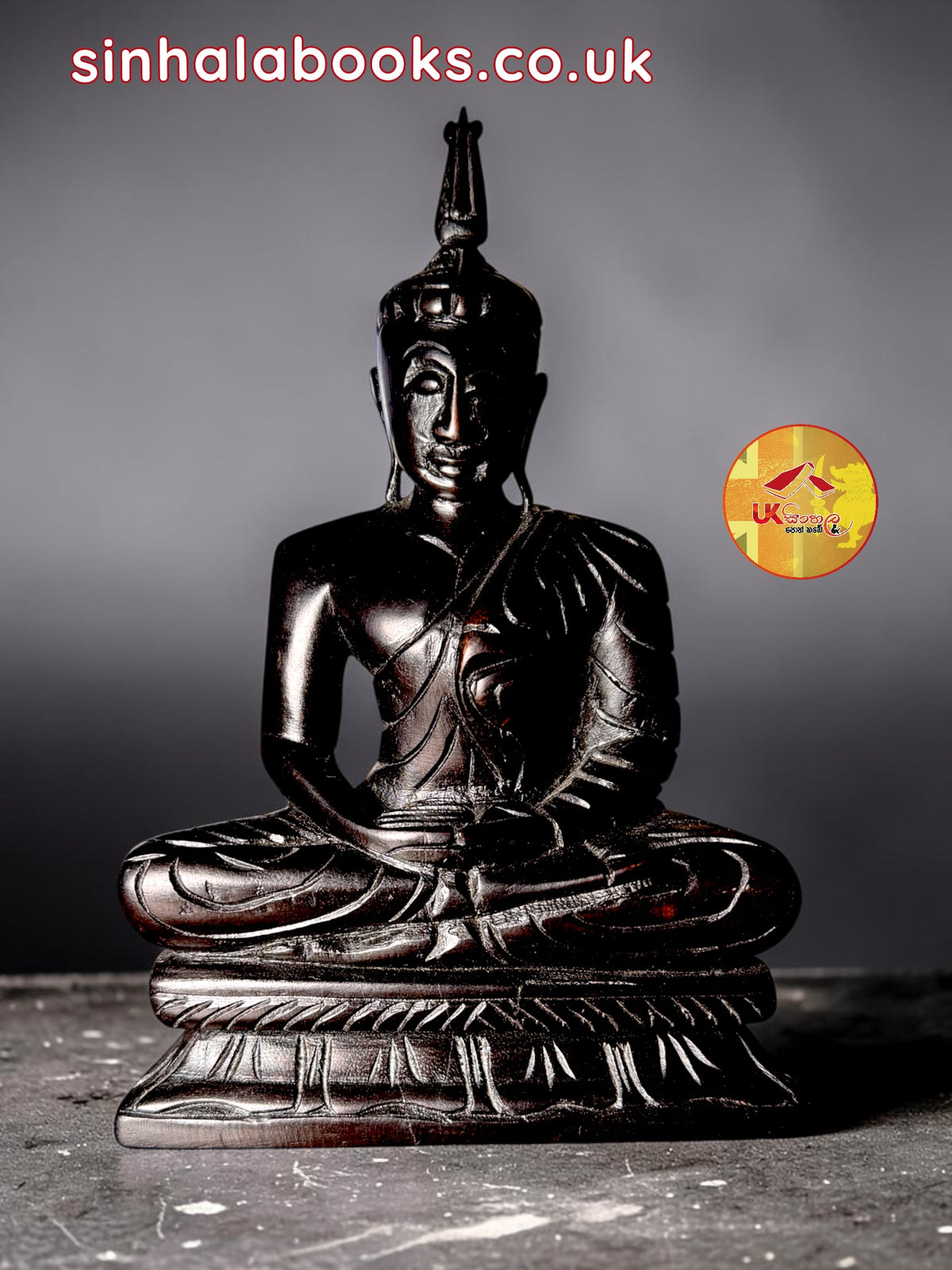 Handcrafted Solid Wooden Buddha Statue – Made in Sri Lanka | Traditional Buddhist Home & Temple Décor