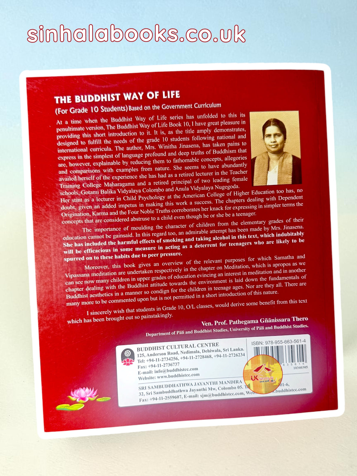 The Buddhist Way of Life | For Grade 10 students | book #10 by Winitha Jinasena