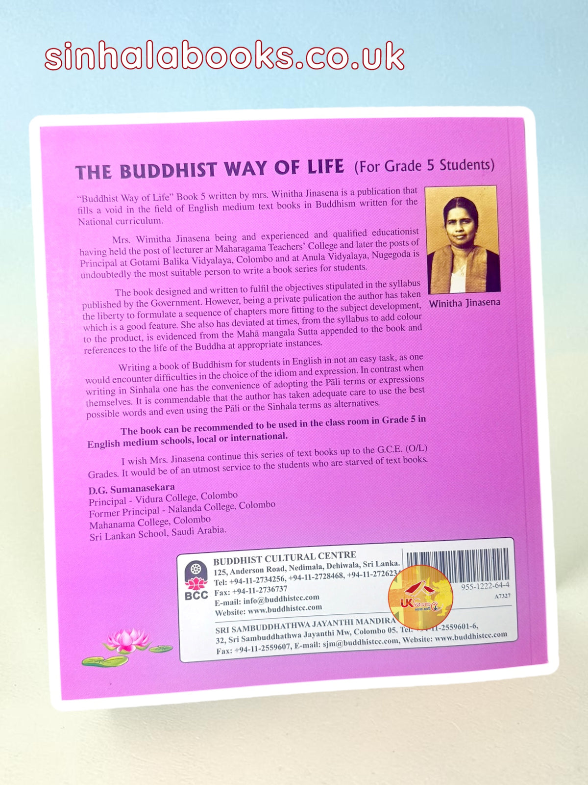 The Buddhist Way of Life | For Grade 5 students | book #5 by Winitha Jinasena